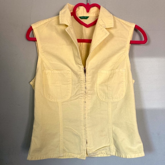 Italian 90's style pastel zip up vest top size S - Picture 1 of 4
